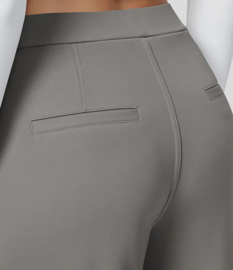Vastara - Hoge Taille Pantalon met Zijzakken
