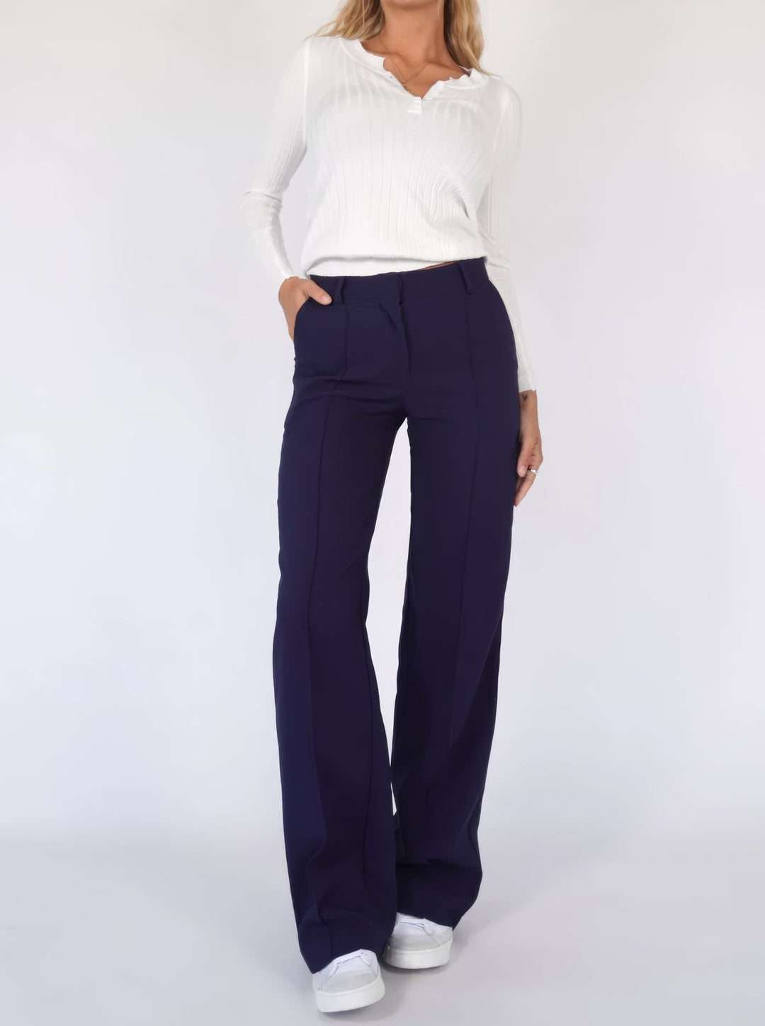 Comfortabele Wijde Hoge Taille Broek