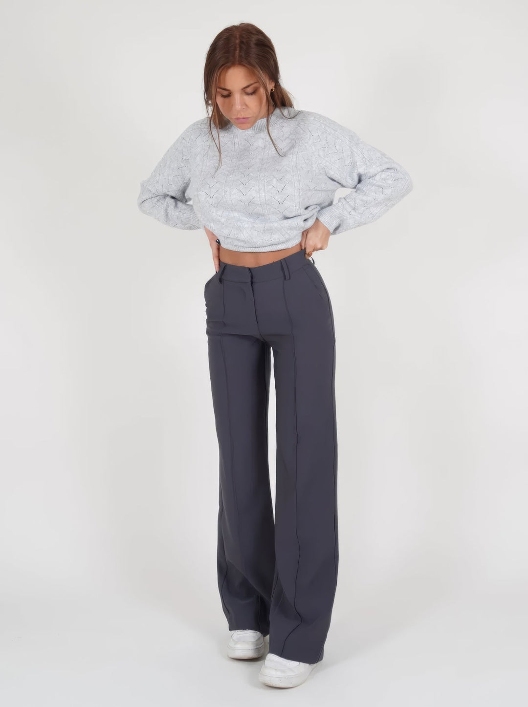 Comfortabele Wijde Hoge Taille Broek