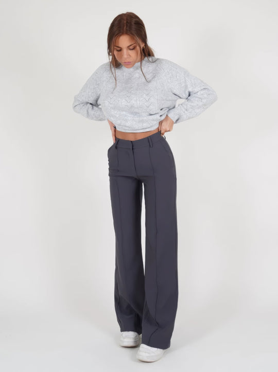 Comfortabele Wijde Hoge Taille Broek