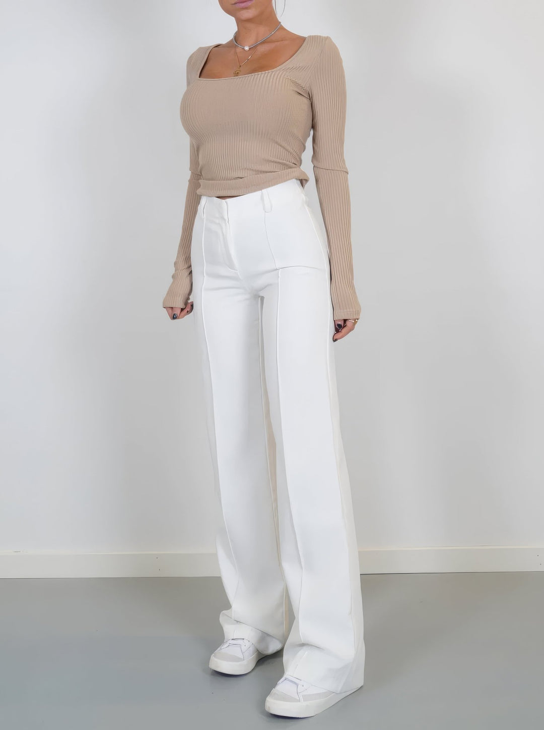 Comfortabele Wijde Hoge Taille Broek