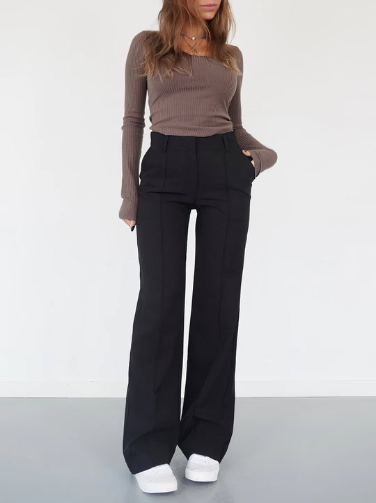 Comfortabele Wijde Hoge Taille Broek