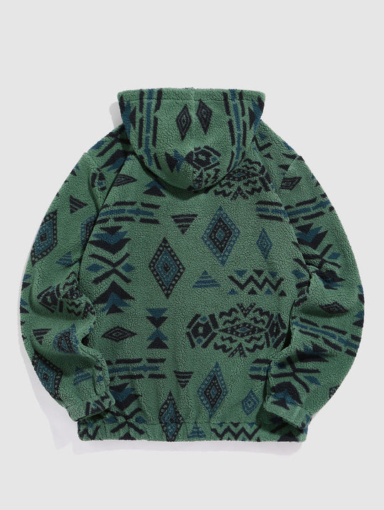 Azteek Tribal Fuzzy Hoodie