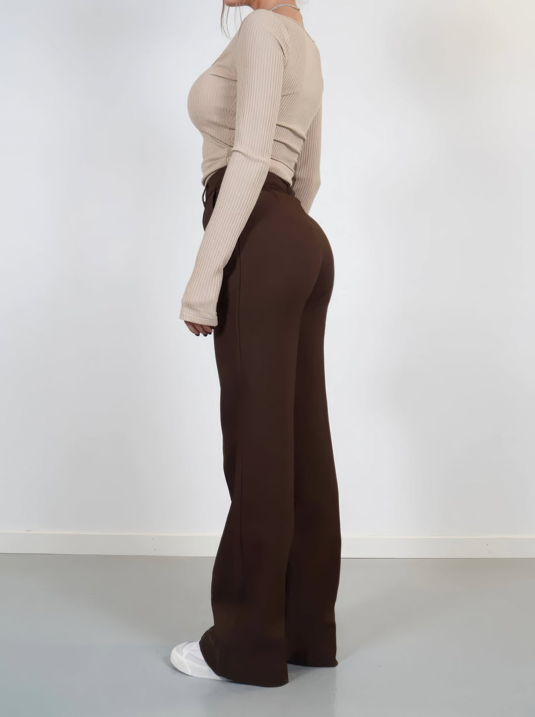 Comfortabele Wijde Hoge Taille Broek