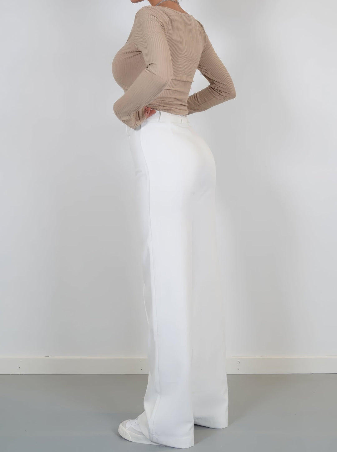 Comfortabele Wijde Hoge Taille Broek