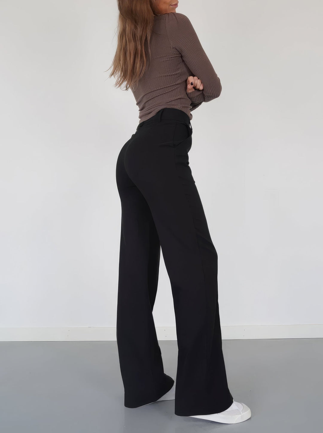 Comfortabele Wijde Hoge Taille Broek