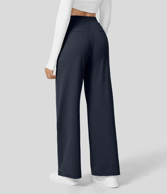 Vastara - Hoge Taille Pantalon met Zijzakken