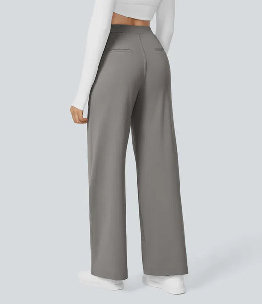 Vastara - Hoge Taille Pantalon met Zijzakken