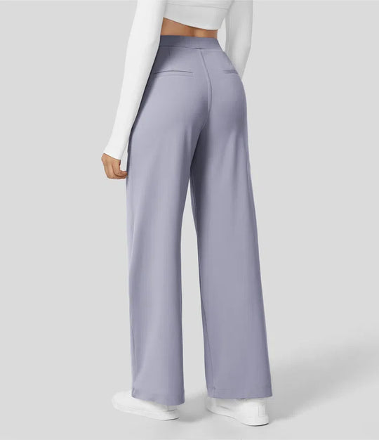 Vastara - Hoge Taille Pantalon met Zijzakken