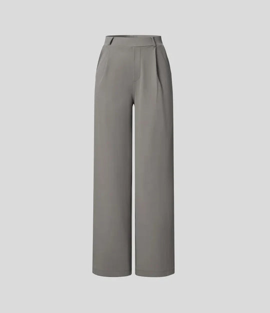 Vastara - Hoge Taille Pantalon met Zijzakken