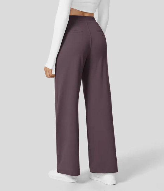 Vastara - Hoge Taille Pantalon met Zijzakken