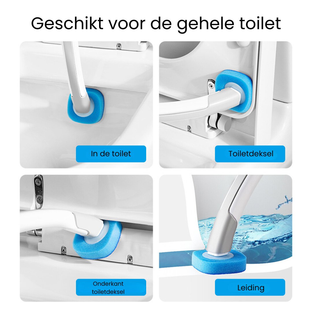 Hygiënische Toiletborstel +  8 GRATIS Reiningsborstels