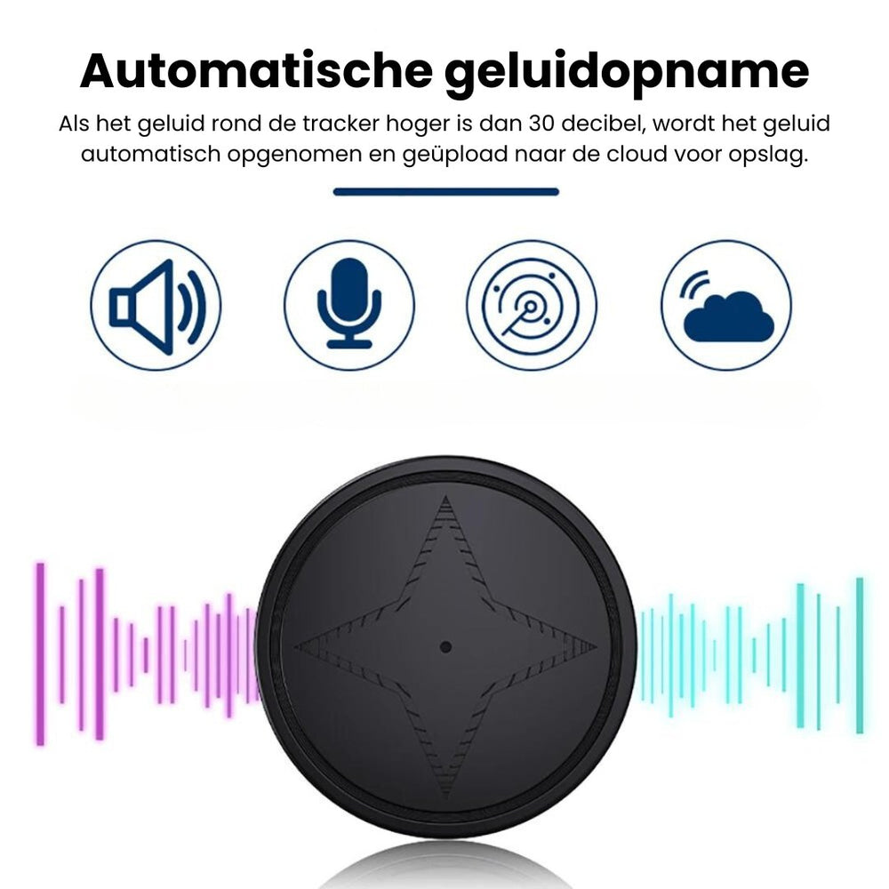 Magnetische GPS Tracker met automatische geluidsopname