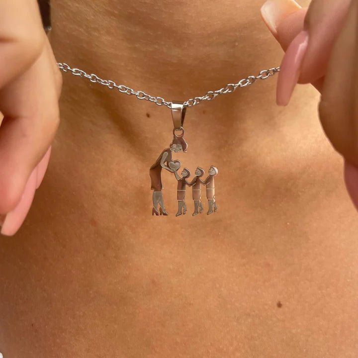 Handgemaakte Ketting 'Moeder & Kinderen'