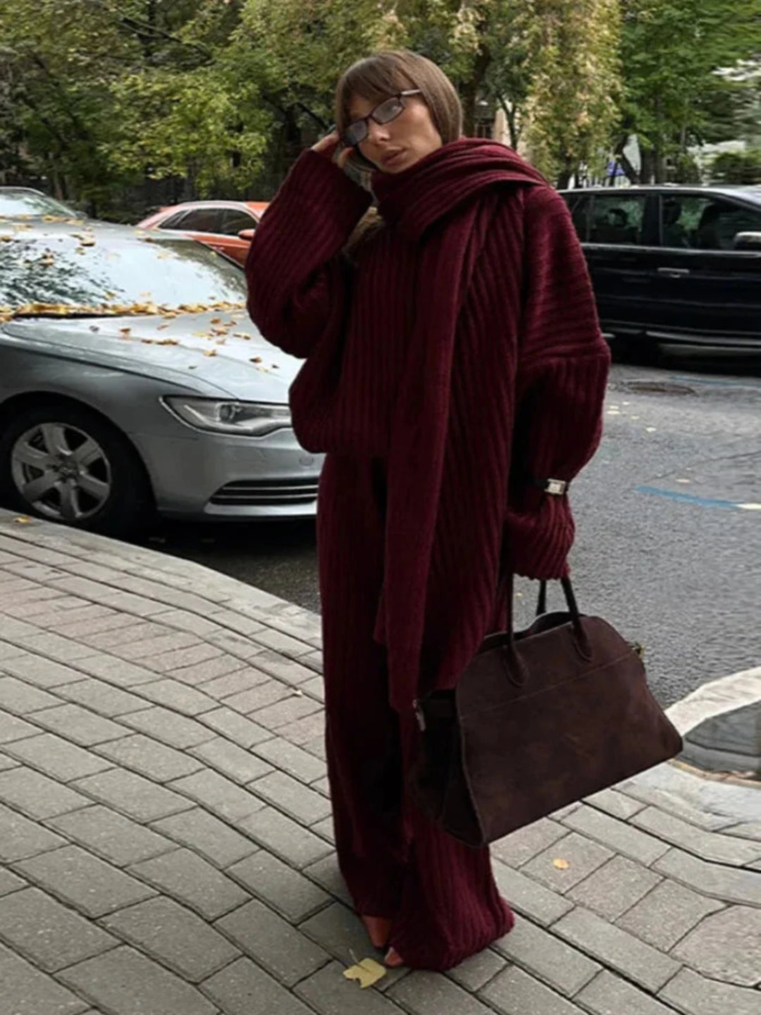 Cozy 3-delige Breisel Set