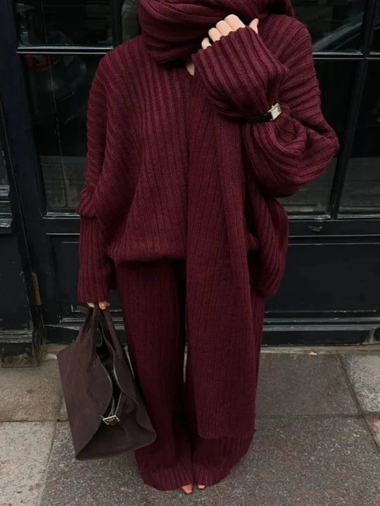 Cozy 3-delige Breisel Set