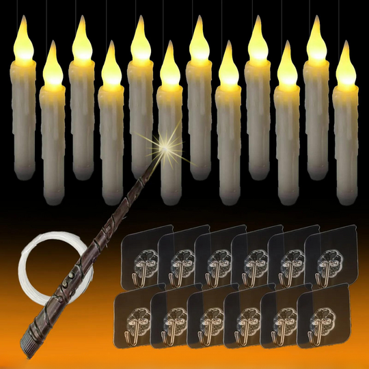Zwevende LED kaarsen + GRATIS Remote Toverstok