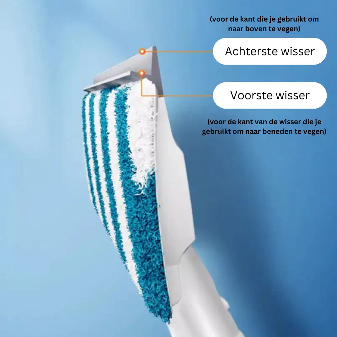Dubbelzijdige Raamwisser met Spray Systeem