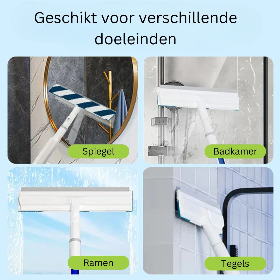 Dubbelzijdige Raamwisser met Spray Systeem