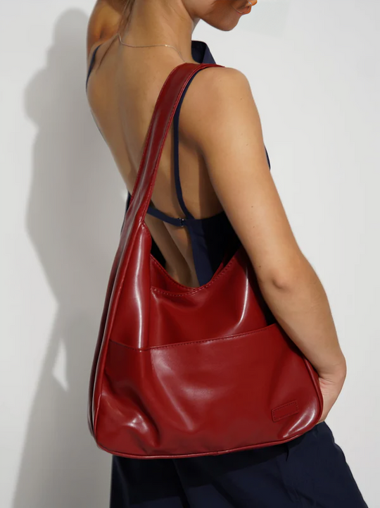 Katy Leren Hobo Tas - Rits Versie