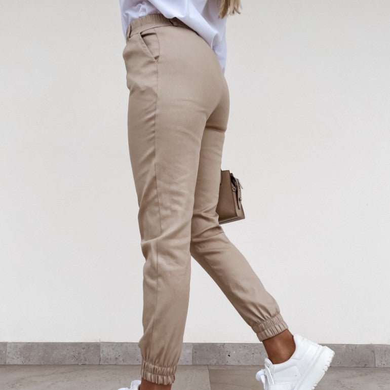 Casual broek met hoge taille