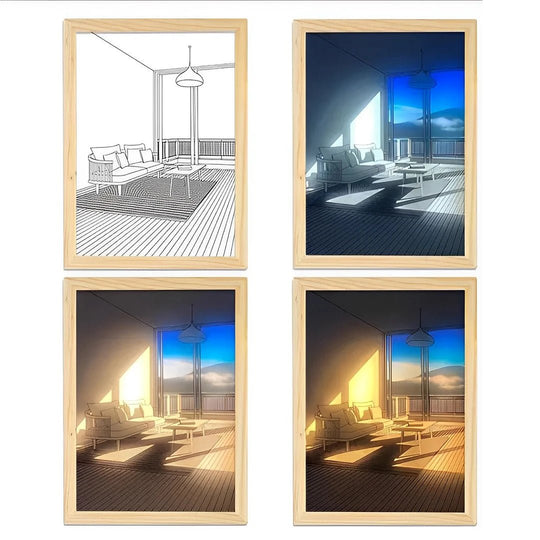 LED Decoratief Lichtschilderij