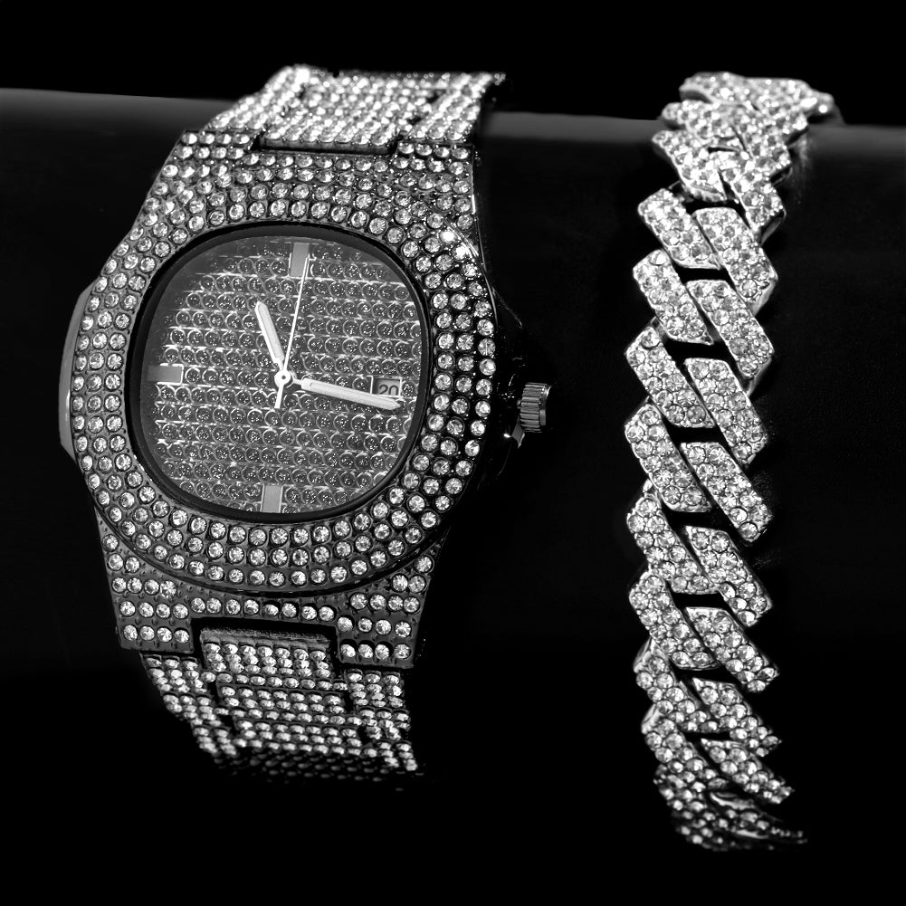 Ice Out Square Luxury Watch + GRATIS armband