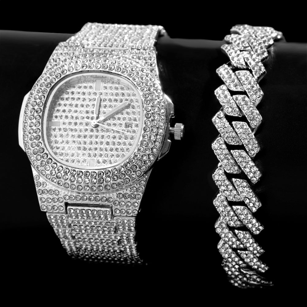 Ice Out Square Luxury Watch + GRATIS armband